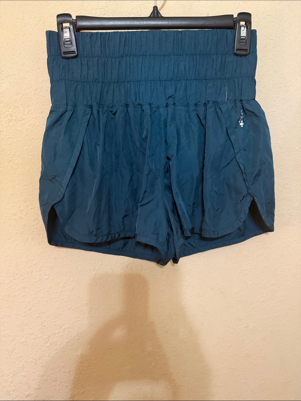 FP Movement by Free People the way home Teal High-Waist Elastic Shorts